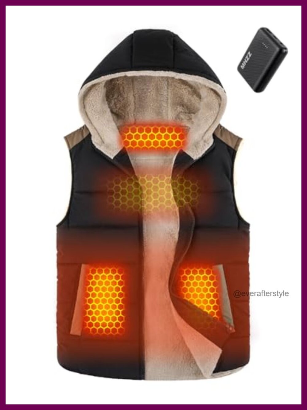 Graphene Heated Vest 7.4V Fast Charge Large Capacity Battery Womens